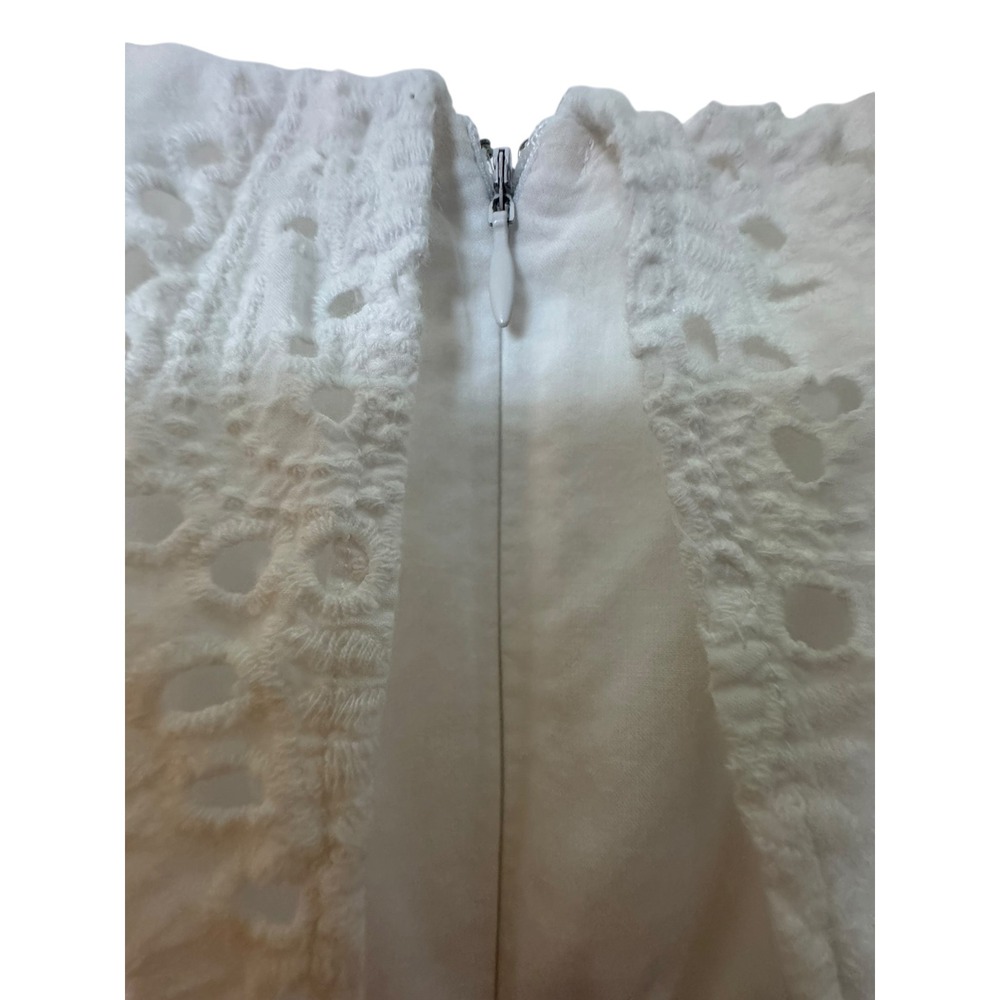Harper 100% Cotton Strappy Floral Eyelet Design Ruffle Hem Jumpsuit Sz S Relaxed - Picture 9 of 10
